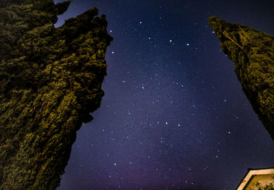 Scenic view of star field against sky at night
