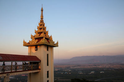 View of temple building against sky