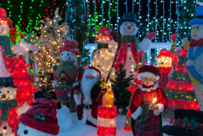 High angle view of christmas decoration