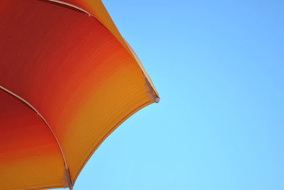 Low angle view of clear blue sky