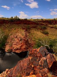 Scenic view of river against sky