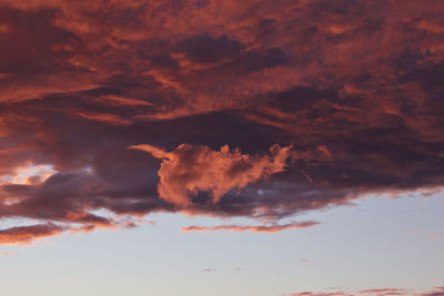 Low angle view of sky during sunset