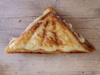 High angle view of bread on table