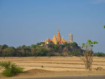 View of temple against clear sky