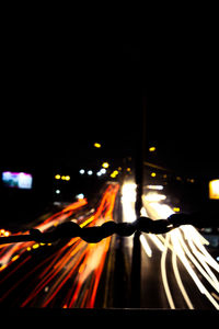 Light trails in city at night