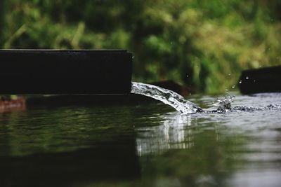 Water flowing in river