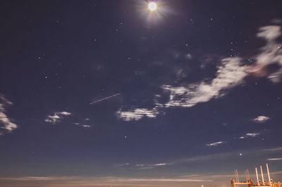 Low angle view of sky at night