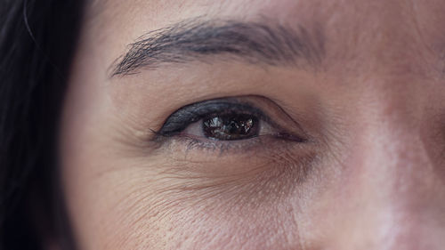 Close-up of woman eye