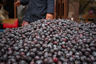 Full frame shot of fruits for sale at market stall