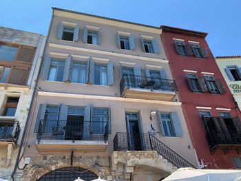 Low angle view of building against clear sky