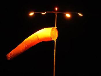 Low angle view of illuminated street light