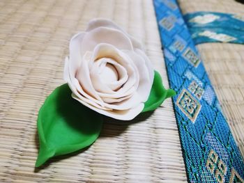 White rose from clay