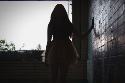 Woman standing in park