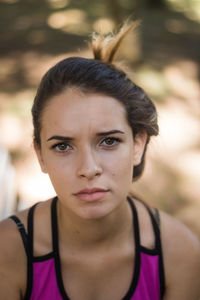 Close-up portrait of a young woman