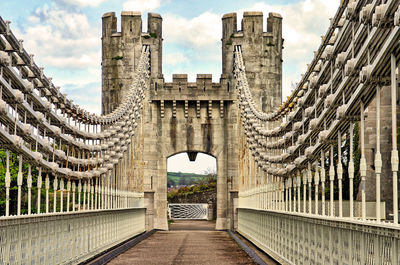 Bridge to conwy castle, wales