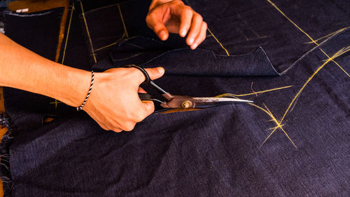 Close-up of man working