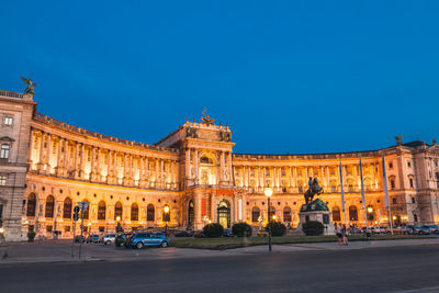 View of historical building against blue sky