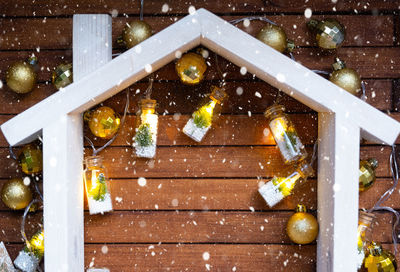 Close-up of wooden door