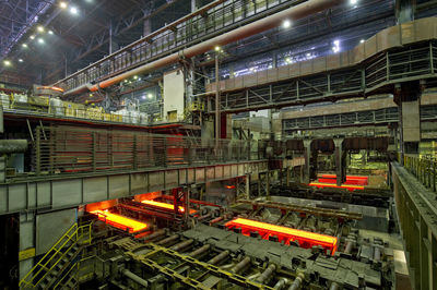 Continuous casting plant at steel mill