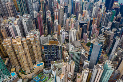 Aerial view of buildings in city