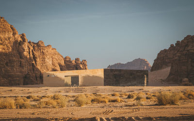 Rock formations in a desert