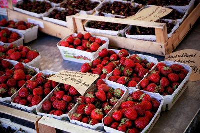 Various fruits for sale in market