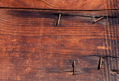 Full frame shot of weathered wooden table