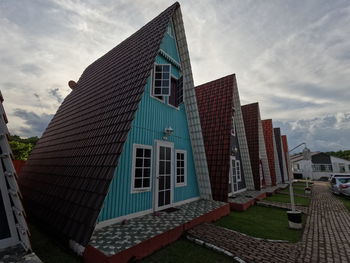 Low angle view of building against sky