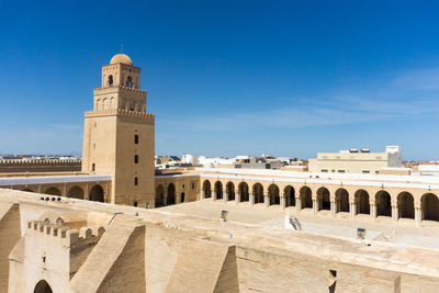 View of historical building against blue sky