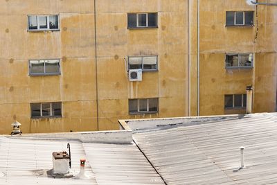 High angle view of residential buildings