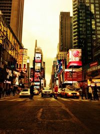 City street with buildings in background