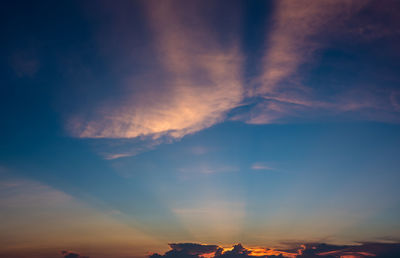 Scenic view of sky at night