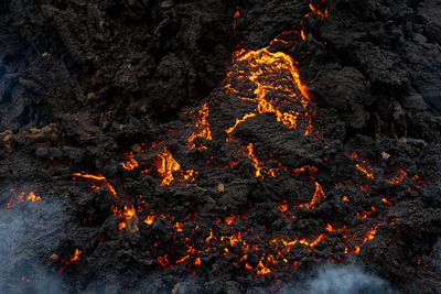 Close-up of volcano