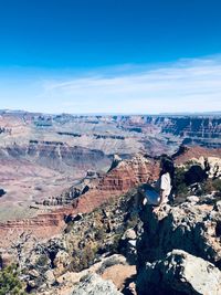 Scenic view of dramatic landscape against sky