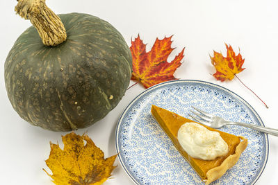 Close-up of food in plate on table