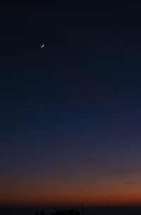 Scenic view of sky at night