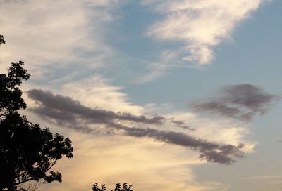 Low angle view of cloudy sky