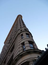 Low angle view of built structure against clear sky