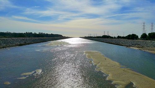 Scenic view of river against sky