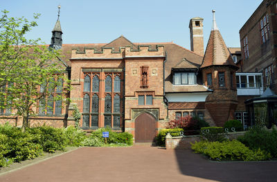 Exterior of building against clear sky