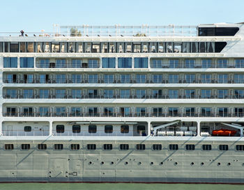 Detail of a huge cruise ship.