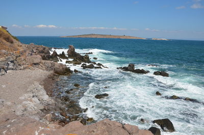 Scenic view of sea against sky