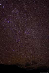 Star field against sky at night