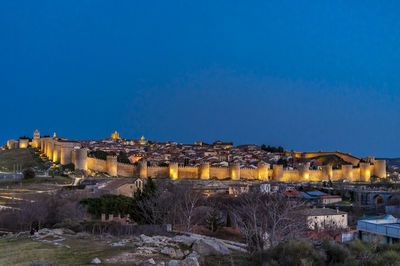 High angle view of townscape against sky