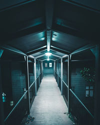 Walkway in illuminated building