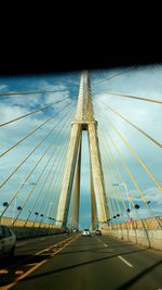 View of suspension bridge