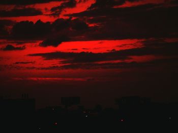 Scenic view of landscape against sky during sunset