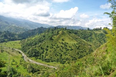 Scenic view of landscape against sky