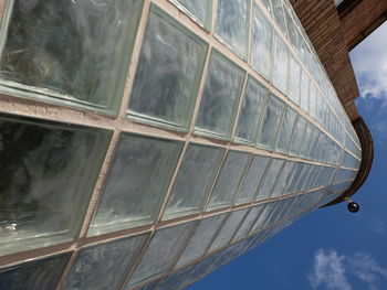 Low angle view of greenhouse