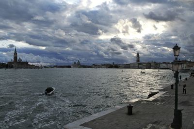 Cloudy sky over city